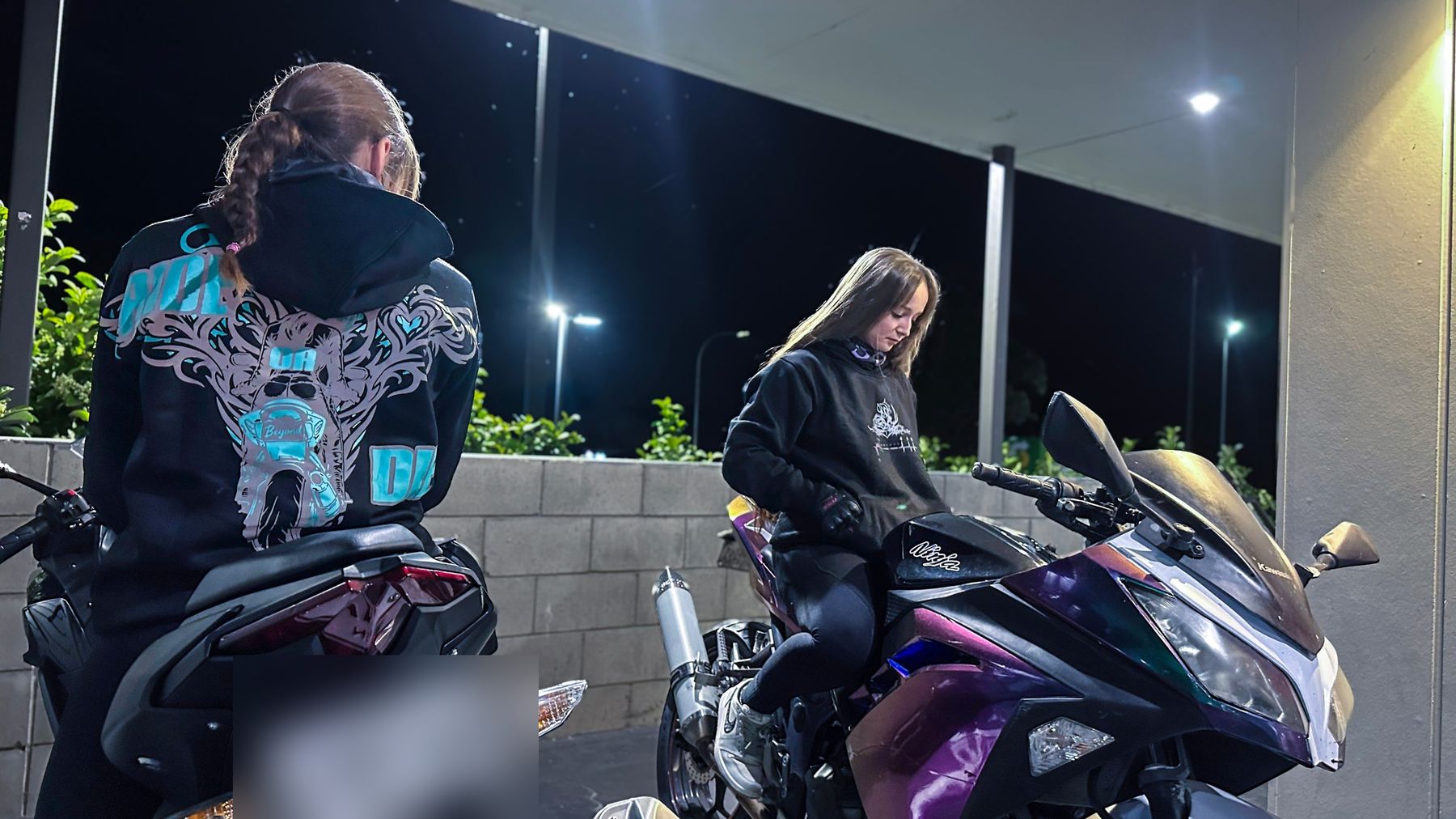 Beyond rider wearing a BalaBiker hoodie