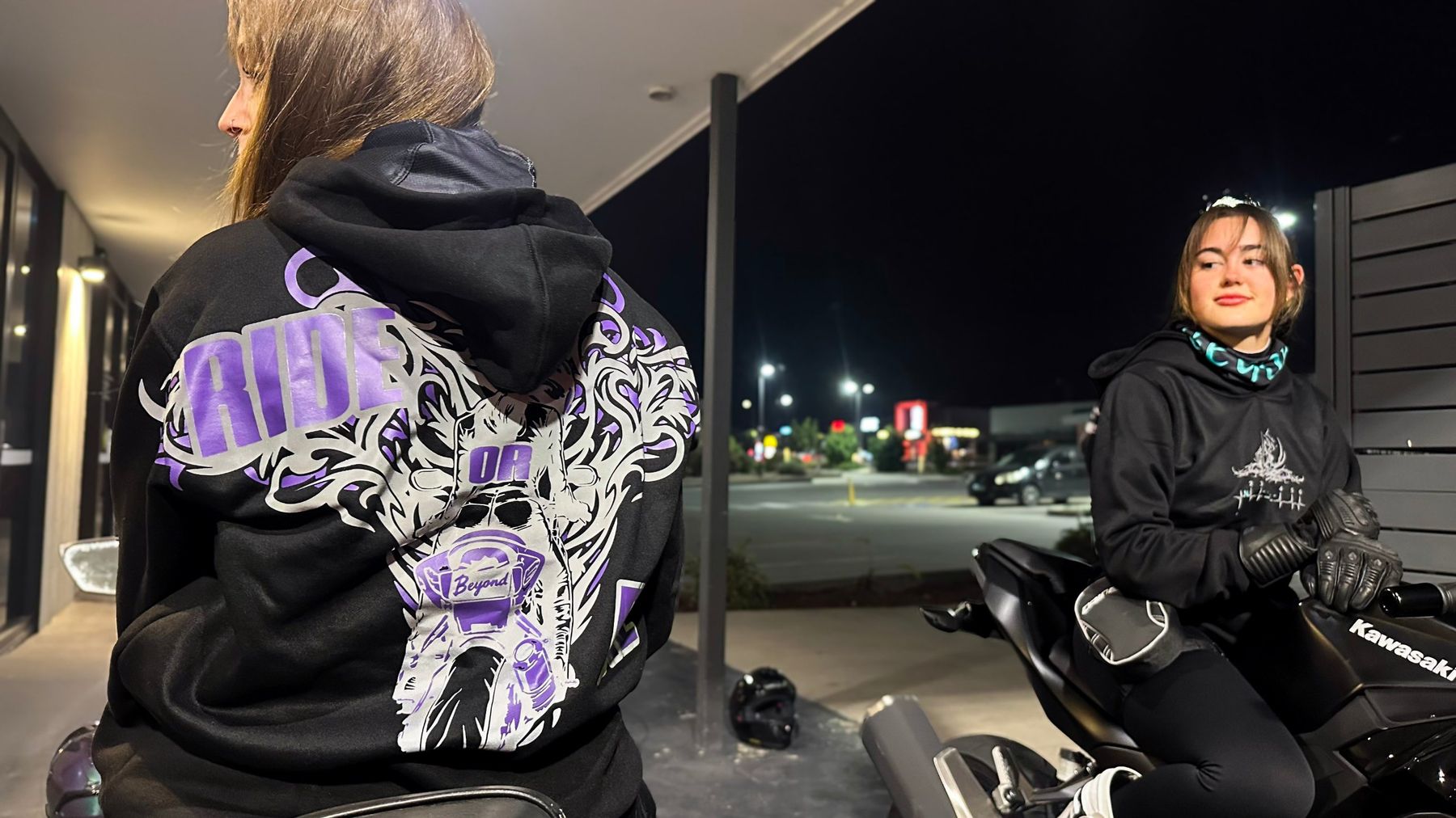 Beyond rider wearing a BalaBiker hoodie