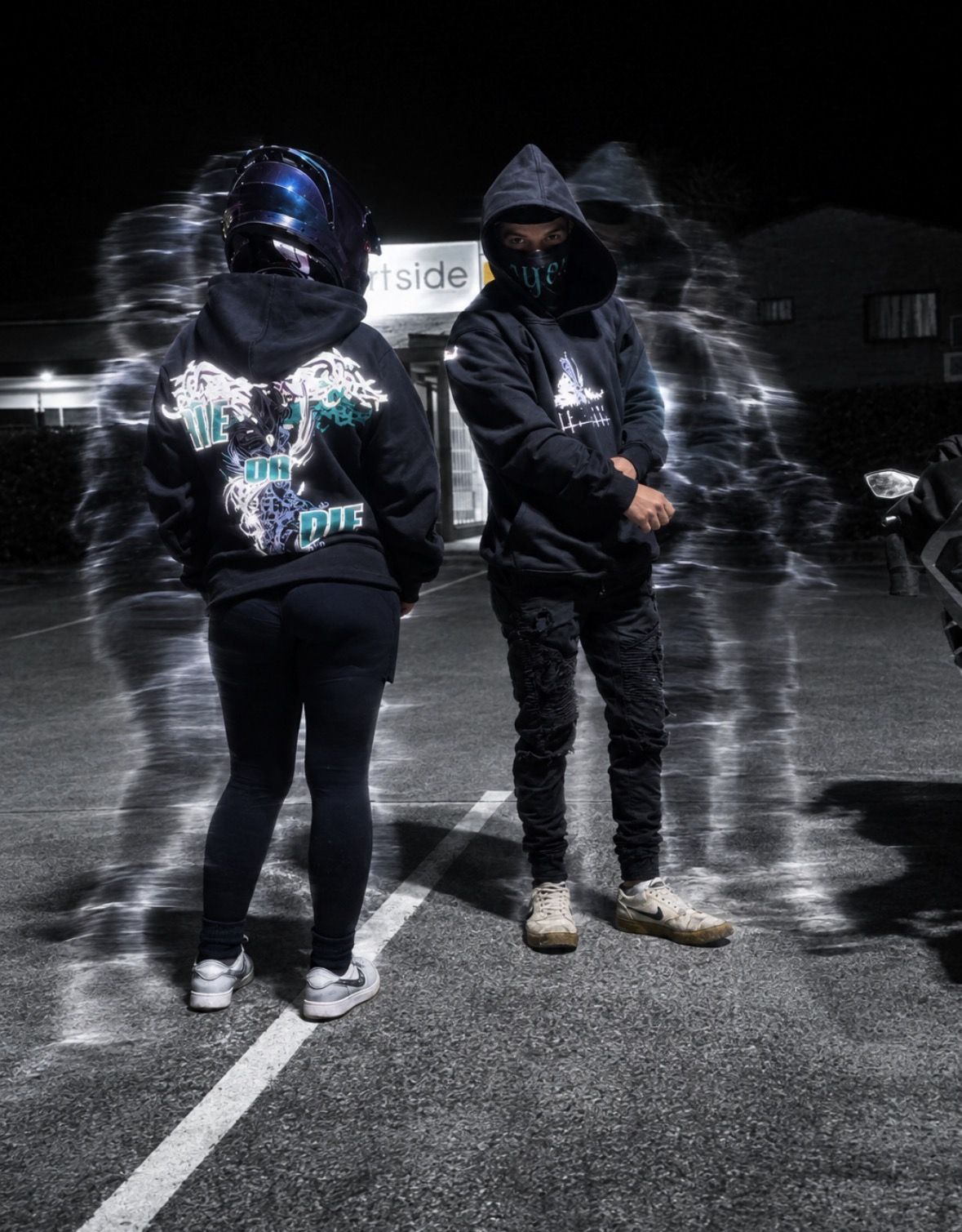 Beyond rider wearing a BalaBiker hoodie