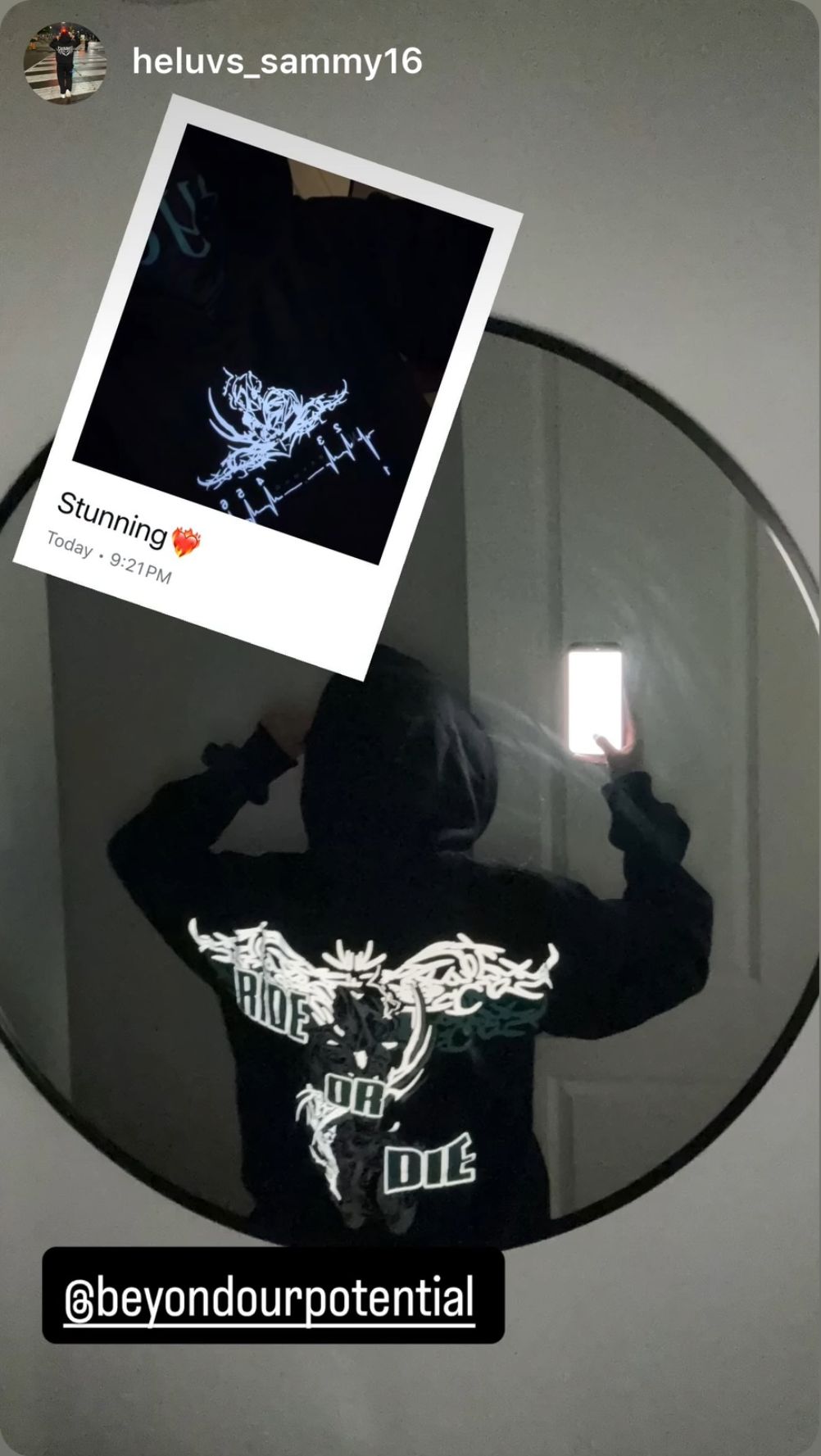 Beyond rider wearing a BalaBiker hoodie