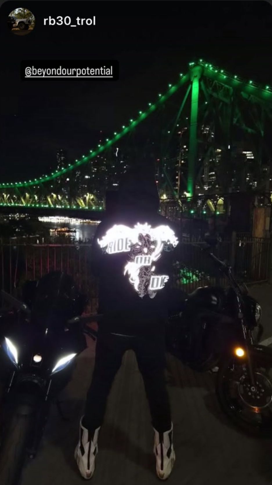 Beyond rider wearing a BalaBiker hoodie
